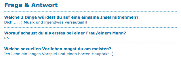 Profil-Fragen